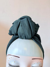 Load image into Gallery viewer, SALE ITEM: SMALL KNOT Green Plaid Vintage Style Turban (Full Coverage)