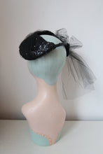 Load image into Gallery viewer, Vintage black half hat 