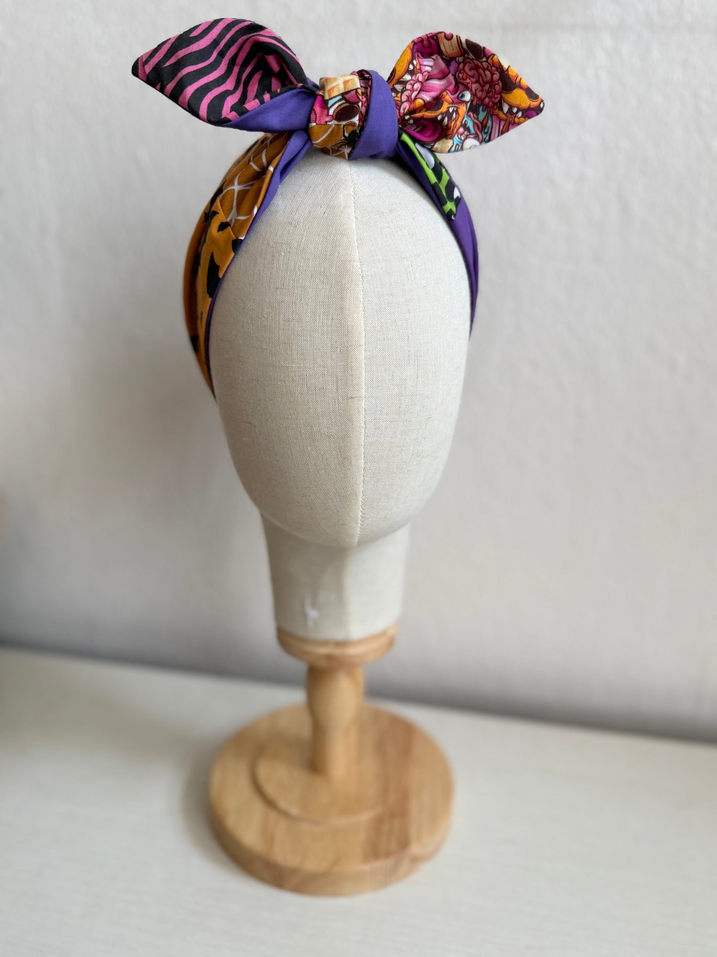 Patchwork Spooky Headscarf (self tie)