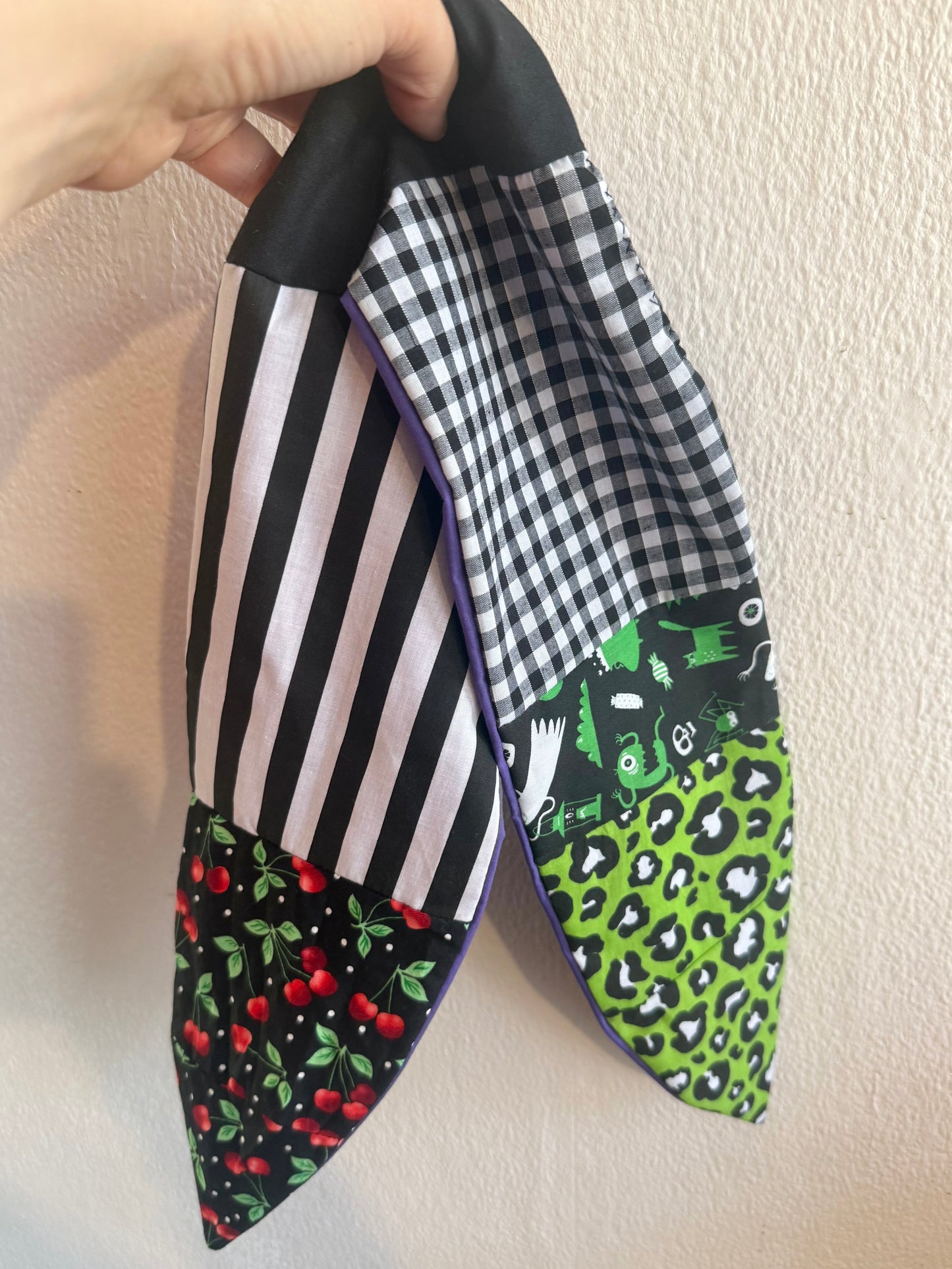 Patchwork Spooky Headscarf (self tie)