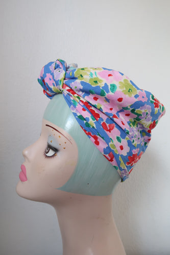 Floral vintage reproduction headscarf