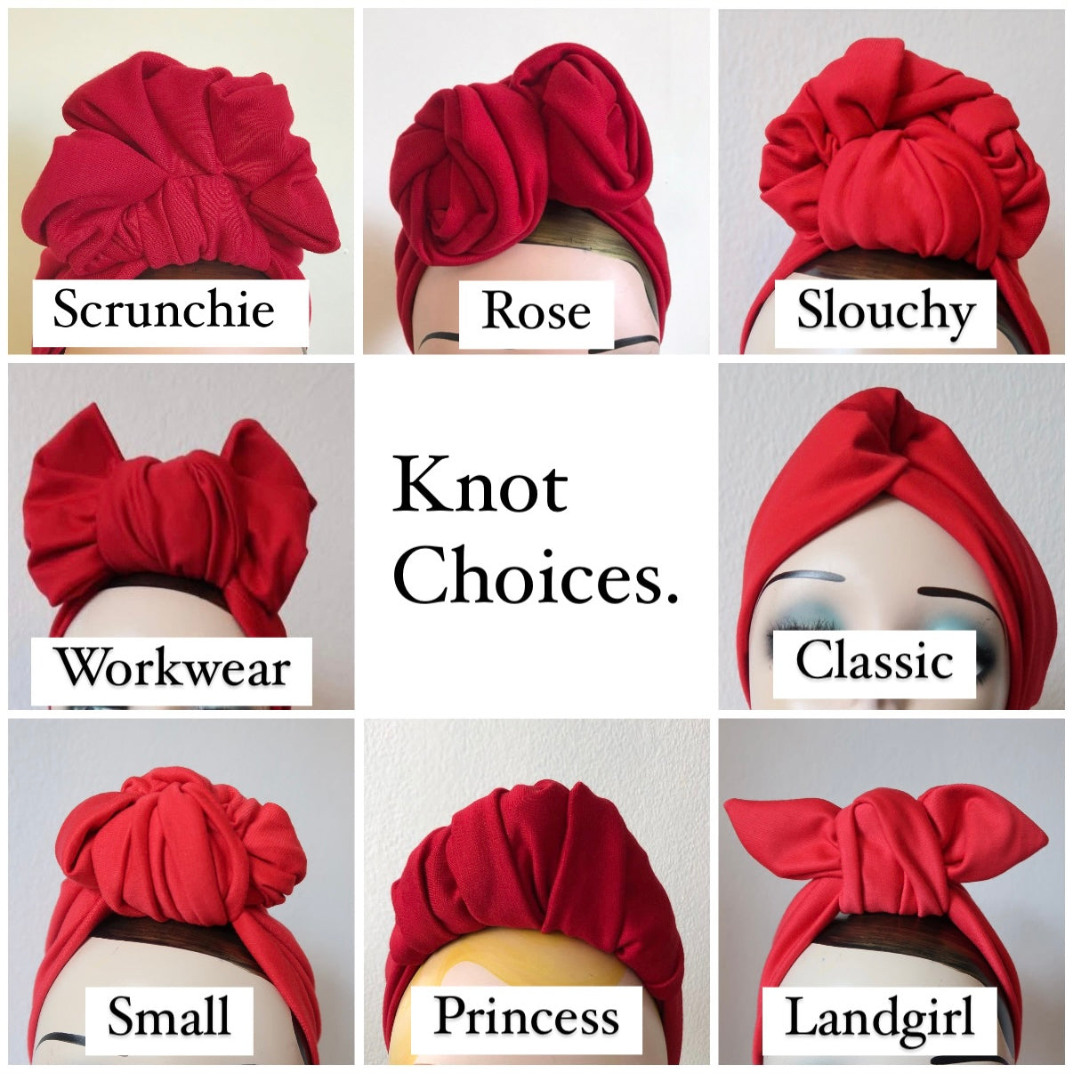 Red vintage headbands 