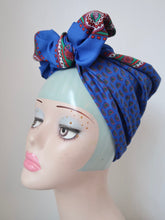 Load image into Gallery viewer, SALE ITEM: Royal Blue True Vintage Scarf