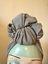 Load image into Gallery viewer, SALE ITEM: SLOUCHY KNOT Vintage Style Pre-tied Headband in Grey