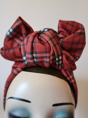 tartan headband headscarf