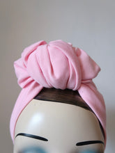 Load image into Gallery viewer, SALE ITEM: SMALL KNOT Light Pink (Full Coverage) Pre-tied 1940s Style Turban