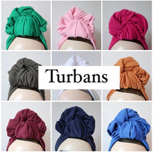 Load image into Gallery viewer, vintage style turbans in a wide choice of colours
