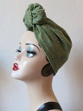 Load image into Gallery viewer, Tweed vintage turban