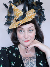 Load image into Gallery viewer, Vintage witch hat fascinator alt fashion Halloween