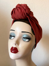 Load image into Gallery viewer, Vintage 1940s handmade alt fashion turban 