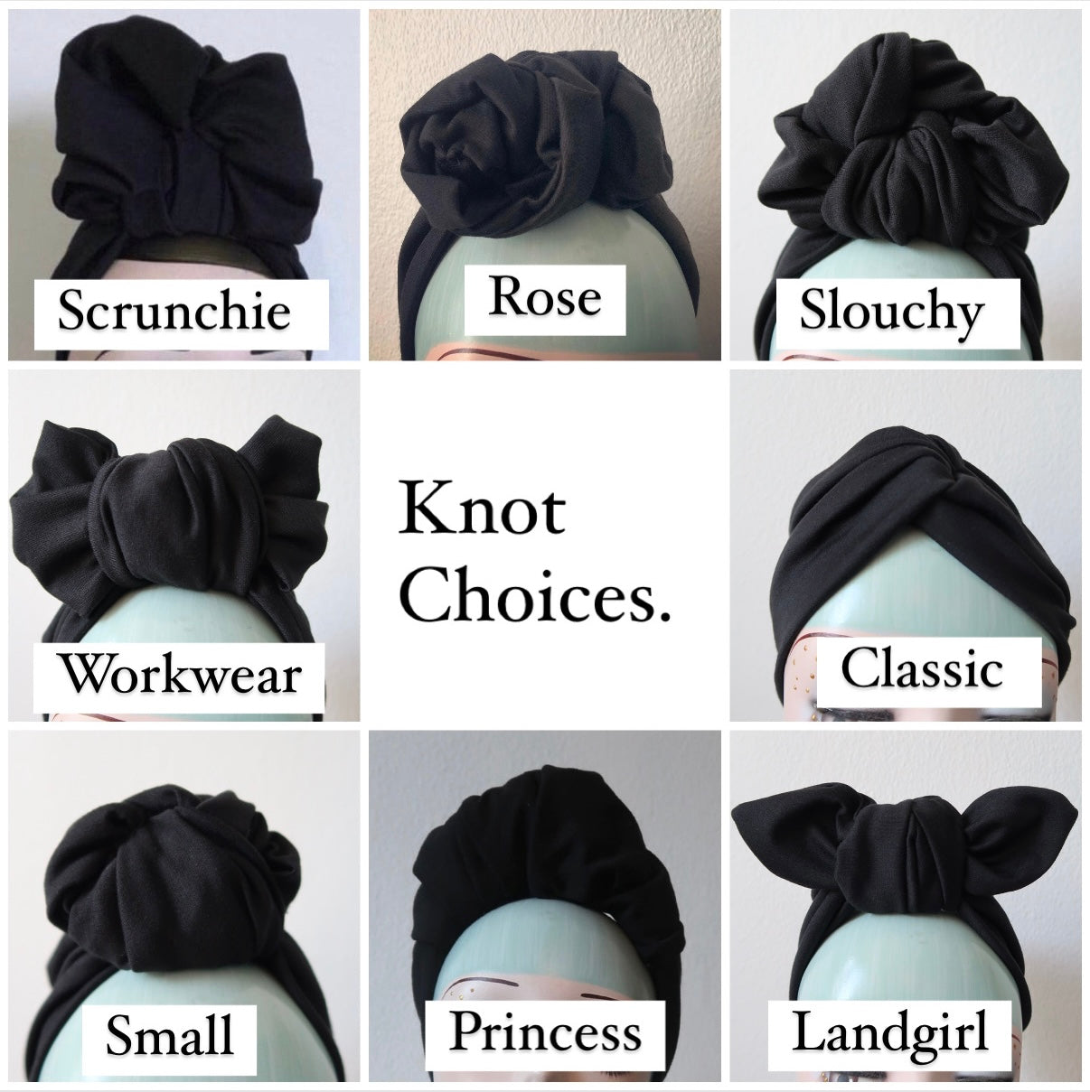Black vintage turban 