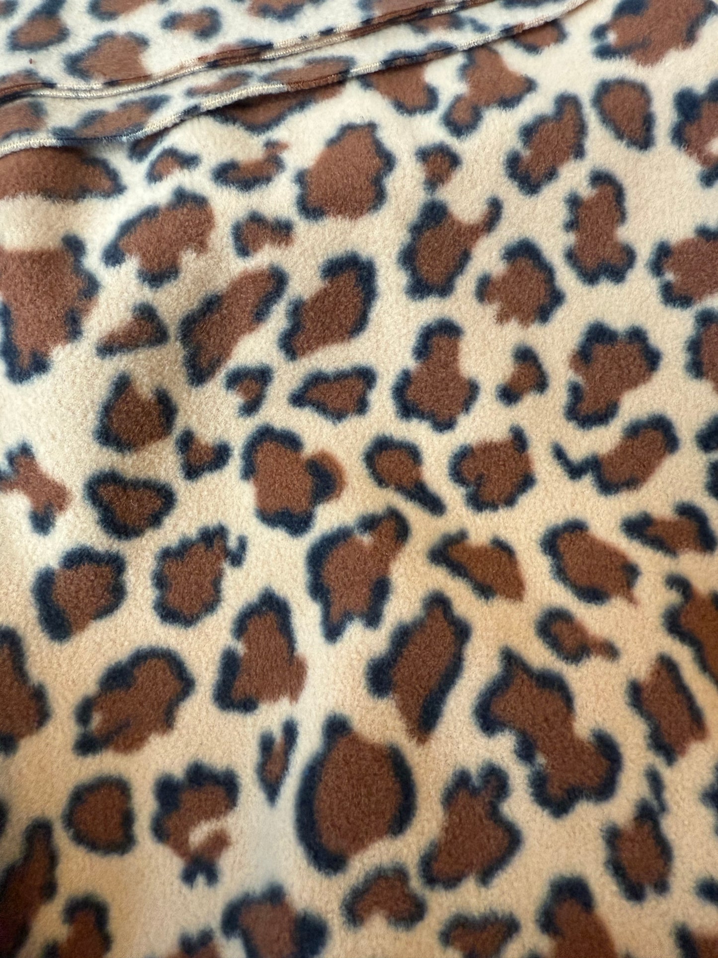 Cat Bonnet in Leopard Print or Black Fleece