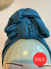 Load image into Gallery viewer, 50% OFF SALE ITEM: Teal Vintage Style Pre-tied Headband with Slouchy Knot