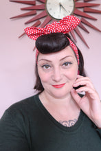 Load image into Gallery viewer, woman wearing 1940s land girl headscarf