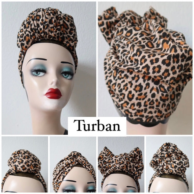 Turban léopard