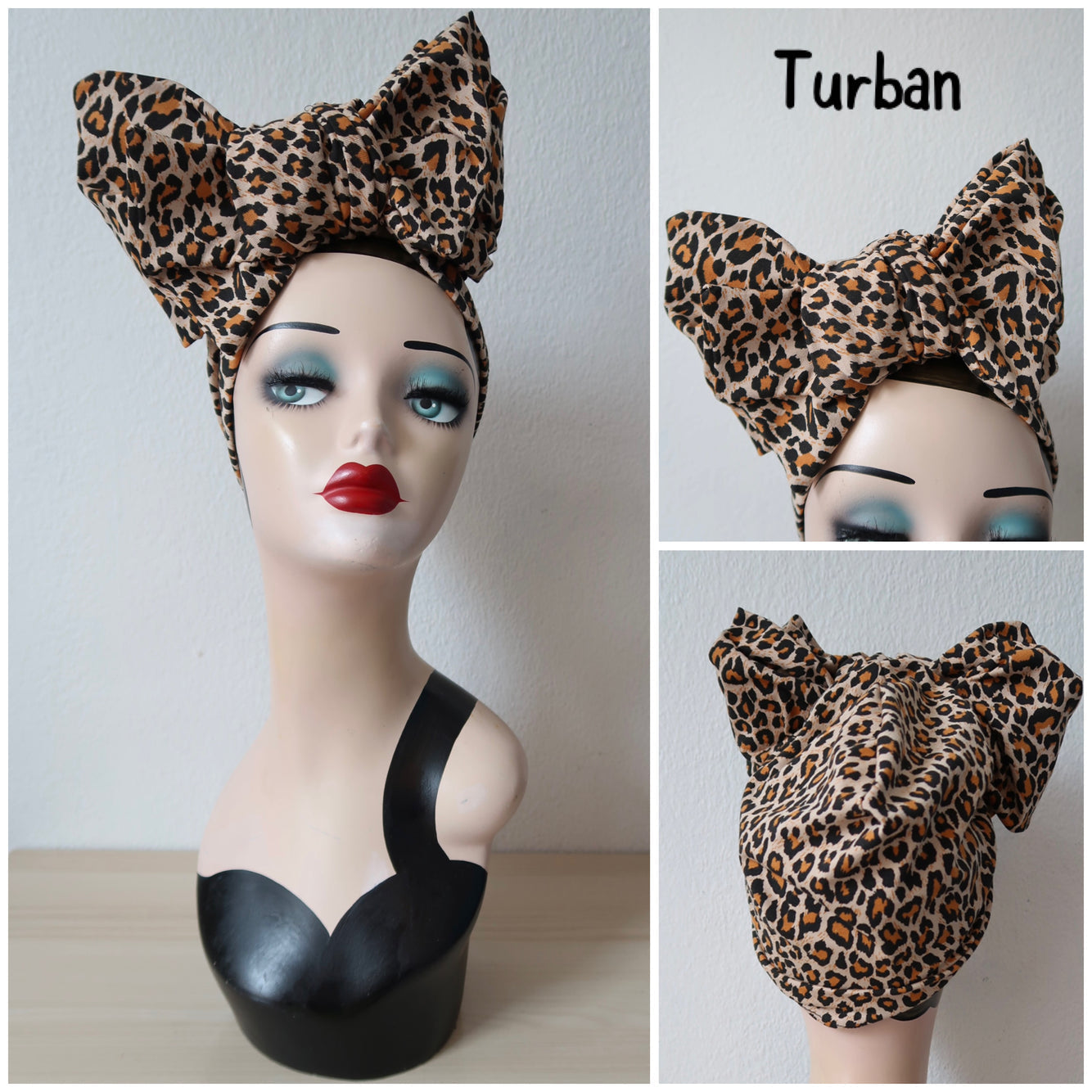 1940s pre-knotted stretchy HUGE ‘Tilt’ Knot Headband Turban