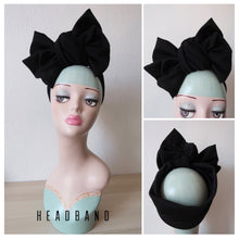 Load image into Gallery viewer, 1940s pre-knotted stretchy HUGE ‘Tilt’ Knot Headband Turban