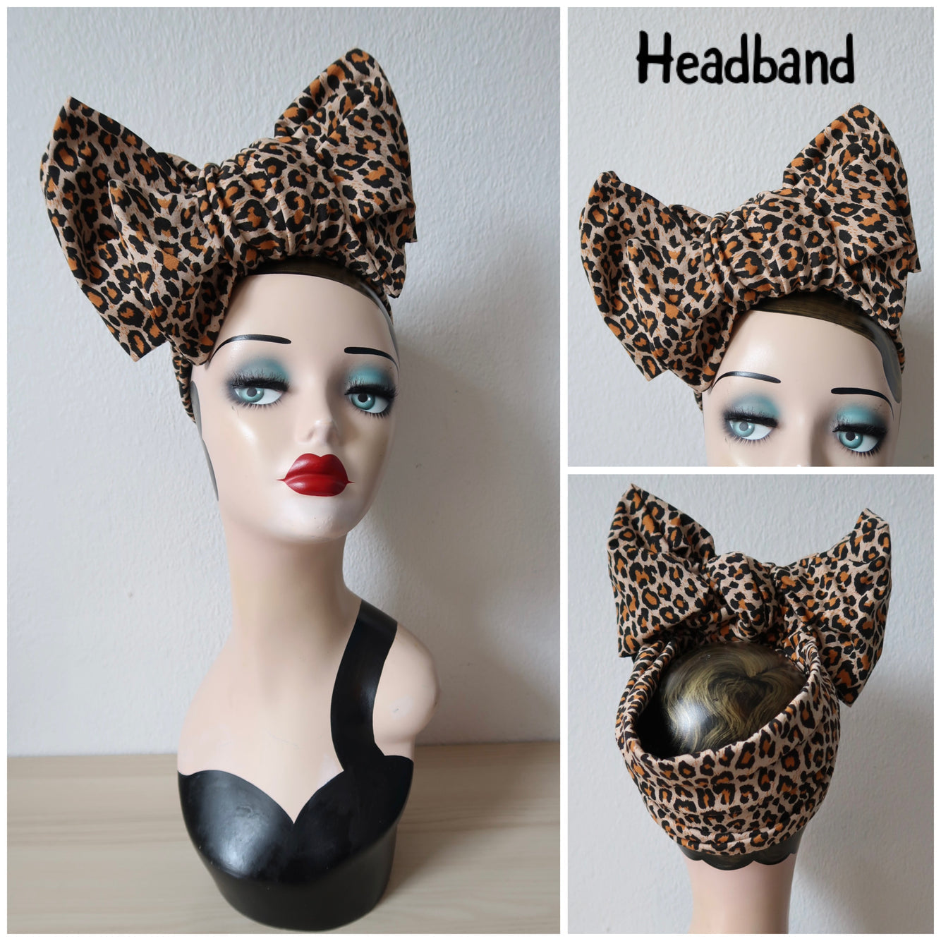 1940s pre-knotted stretchy HUGE ‘Tilt’ Knot Headband Turban