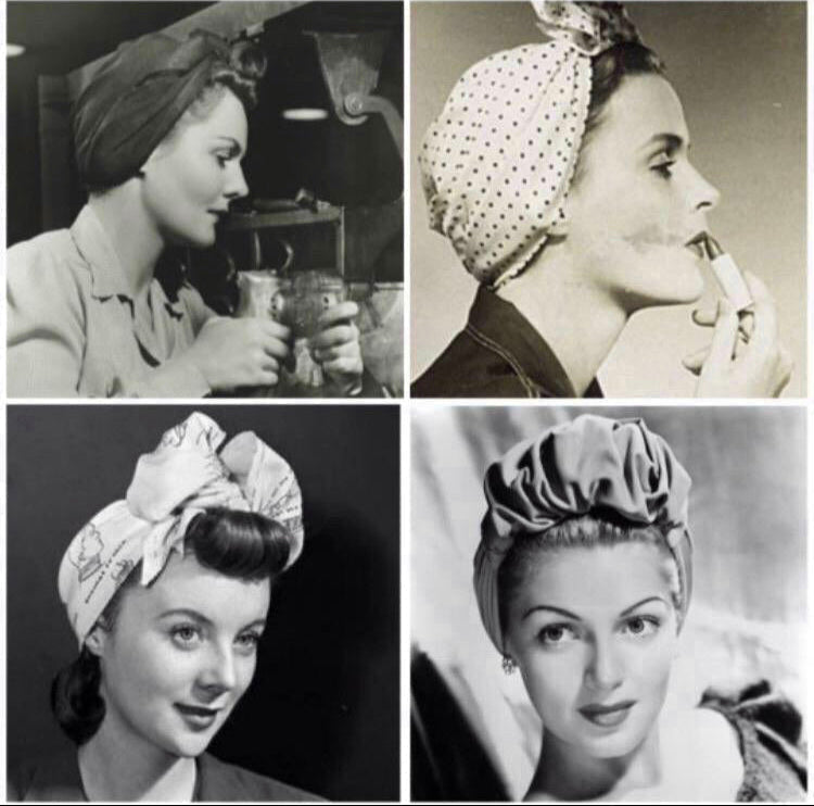 Authentic 1940s vintage reproduction handmade turbans