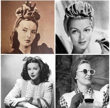 Load image into Gallery viewer, 1940s Pre-knotted Stretchy Vintage Retro Headband
