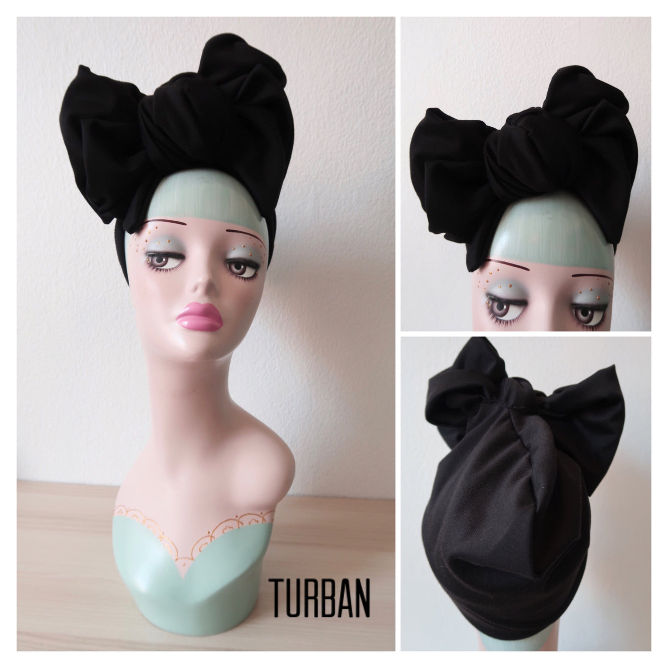 1940s vintage gothabilly glamour goth turban