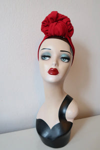 red vintage reproduction turban