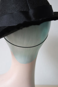 Vintage 1930s/1940s Handmade Black Witch Hat (made to order)