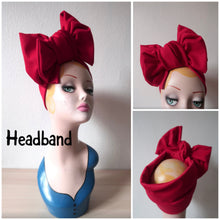Load image into Gallery viewer, 1940s pre-knotted stretchy HUGE ‘Tilt’ Knot Headband Turban